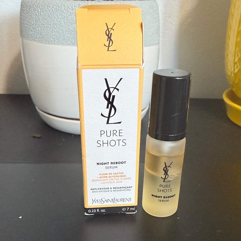 Yves Saint Laurent Pure Shots Night Reboot Serum — Yellow Bottle with Black Cap